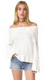 Free People Beachy Slouchy Pullover Sweater in Ivory at Shopbop