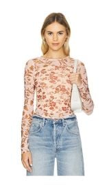 Free People Bettys Garden Top In Coral Combo at Revolve