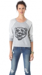 Free People Big Bad Varsity Sweatshirt in grey at Shopbop