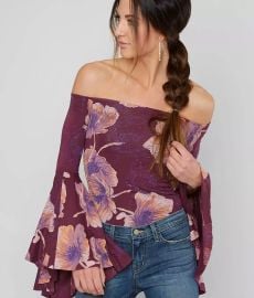 Free People Birds of Paradise Top - Womens ShirtsBlouses in Mulberry Combo  Buckle at Buckle