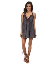 Free People Breathless Mini Dress Slate at 6pm