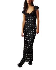 Free People Butterfly Babe Dotted Maxi Dress Bloomingdales at Bloomingdales