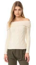 Free People Cable Fold Over Sweater at Shopbop