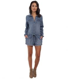 Free People Chambray Drapey Shortall Chambray at Zappos