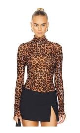 Free People Charlie Printed Mesh Top In Cats Meow at Revolve