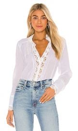 Free People Clemence Button Down in Ivory from Revolve com at Revolve