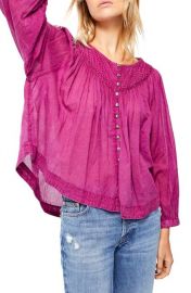 Free People Cool Meadow Top in Myrtle Magenta at Nordstrom