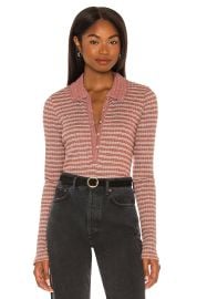 Free People Delilah Ribbed Henley Top at Revolve