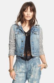 Free People Denim andamp Knit Jacket at Nordstrom