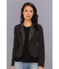 Free People Diamond Textured Knit Polka Dot Blazer Red Combo at 6pm