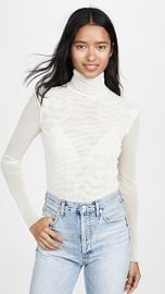 Free People Double Layer Mesh Turtleneck at Shopbop