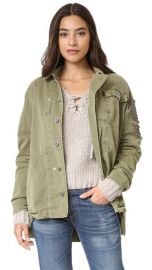 Free People Embellished Military Shirt Jacket at Shopbop