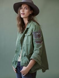 Free People Embellished Military Shirt Jacket at Free People