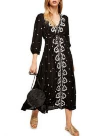 Free People Embroidered Midi Dress Women - Bloomingdale s at Bloomingdales