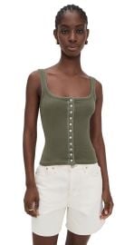 Free People End Game Pointelle Tank Army L at Shopbop