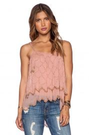 Free People Fairy Dust Tank in Dark Peach at Revolve