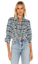 Free People First Bloom Plaid Top in Blue from Revolve com at Revolve