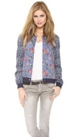 Free People Floral Print Baseball Jacket at Shopbop