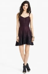 Free People Foiled Ombr Lace Fit andamp Flare Dress at Nordstrom