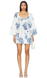 Free People Francesca Mini Dress In Tonal Blue at Revolve