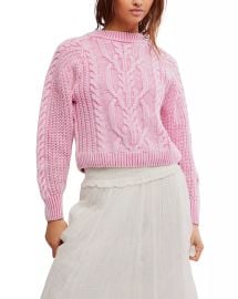 Free People Frankie Cable Sweater Bloomingdale39s at Bloomingdales