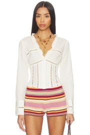 Free People Frankie Corset Top In Clean Ivory at Revolve