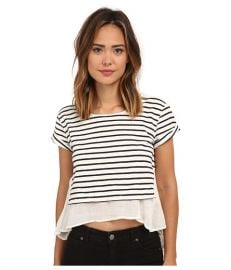 Free People French Kiss Tee Navy Combo at Zappos