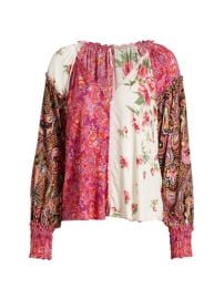 Free People Gemini Patchwork Print Button-Up Blouse at Nordstrom