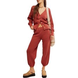 Free People Hailee Waffle Stitch Cardigan & Pants at Nordstrom