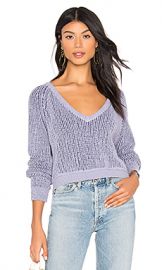 Free People High Low V Sweater in Purple Combo from Revolve com at Revolve