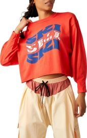 Free People Inspire Long Sleeve Cotton Graphic T Shirt at Nordstrom Rack