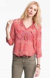 Free People Kaleidoscope Print Chiffon Shirt at Nordstrom