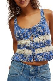 Free People Kianna Floral Eyelet Tank at Nordstrom