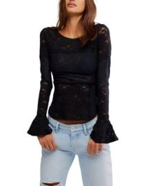 Free People Lace Layering Long Sleeve Top Bloomingdale39s at Bloomingdales