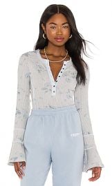 Free People Layer Me Henley in Grey Combo from Revolve com at Revolve