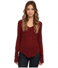 Free People Layering Me LS Burgundy at Zappos