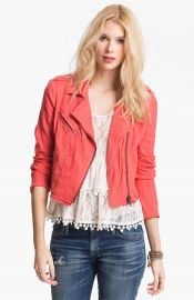 Free People Linen Moto Jacket at Nordstrom