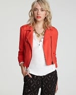 Free People Linen Moto Jacket at Bloomingdales at Bloomingdales