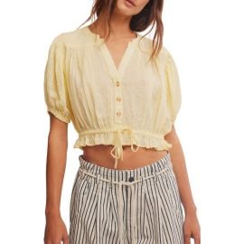 Free People Little Cloud Button-Up Crop Top at Nordstrom