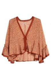 Free People Lola Kimono Top in Ochre Combo at Nordstrom Rack