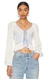 Free People Lookout Top In Ivory Combo at Revolve