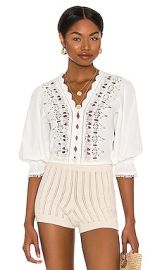 Free People Louella Embroidered Top in White at Revolve