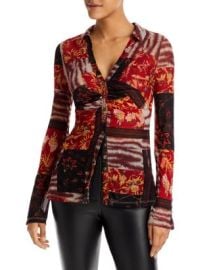 Free People Lucky Printed Blouse Bloomingdales at Bloomingdales