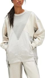 Free People Making It High Low Sweatshirt in Heather Grey Combo at Nordstrom Rack