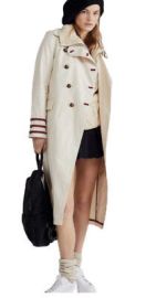 Free People Marlow Officer Jacket Double Breasted Stripe Cuffs Ivory Red S NEW eBay at eBay