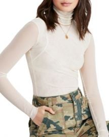 Free People Mesh Turtleneck Top  Women - Bloomingdale s at Bloomingdales