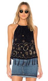 Free People Midnight Magic Embellished Tank in Midnight from Revolve com at Revolve