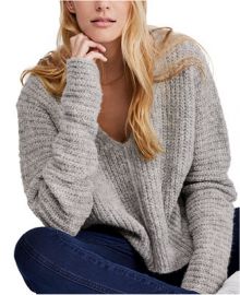 Free People Moonbeam V-Neck Sweater   Reviews - Sweaters - Women - Macy s at Macys