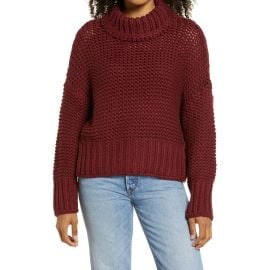 Free People My Only Sunshine Sweater in Maroon at Walmart