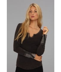 Free People Newbie Thermal Kyoto Cuff Black at 6pm